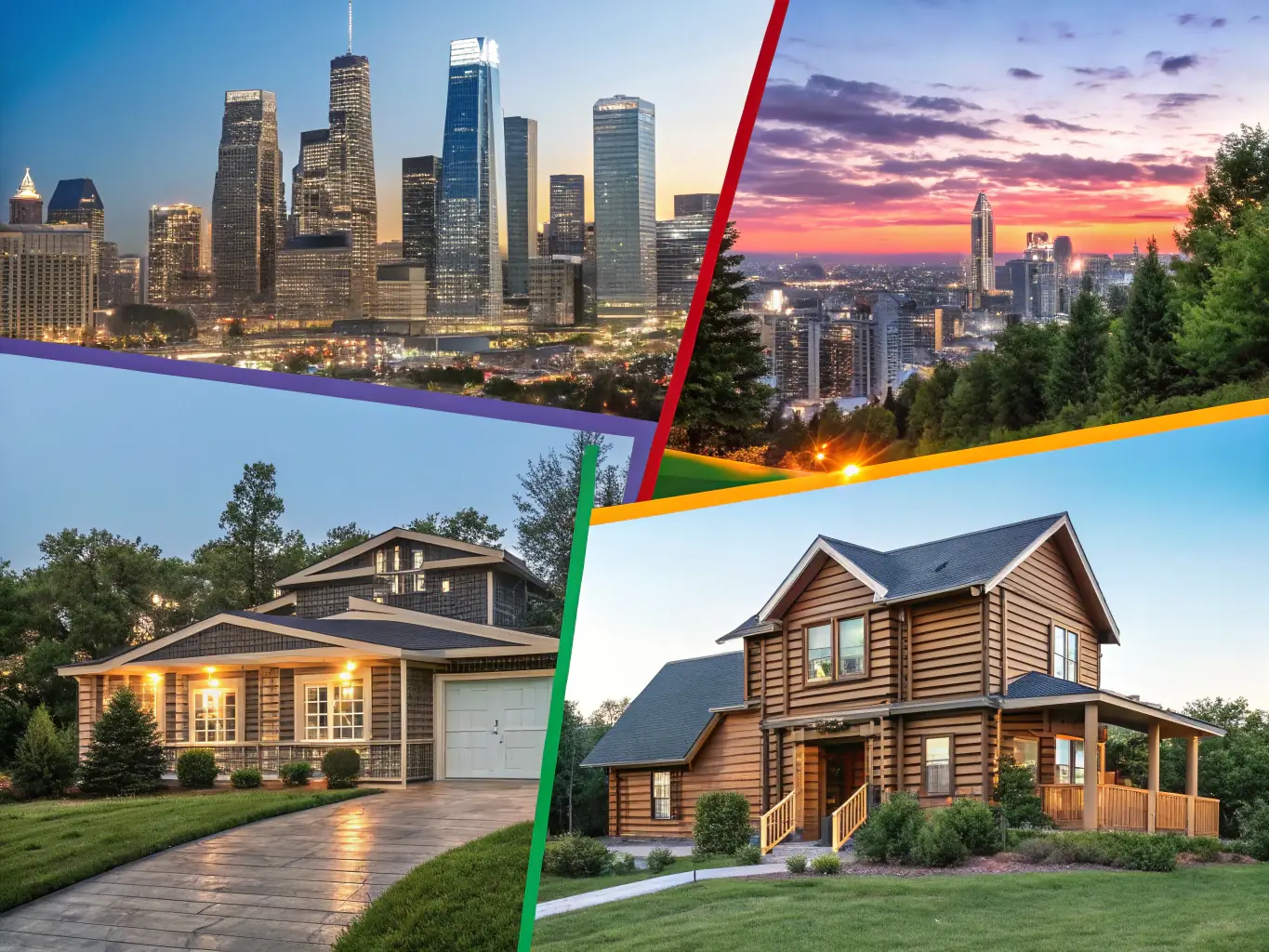 A collection of high-quality photographs showcasing the diverse architecture and scenic beauty of Portland homes and neighborhoods, emphasizing the visual appeal of the city.